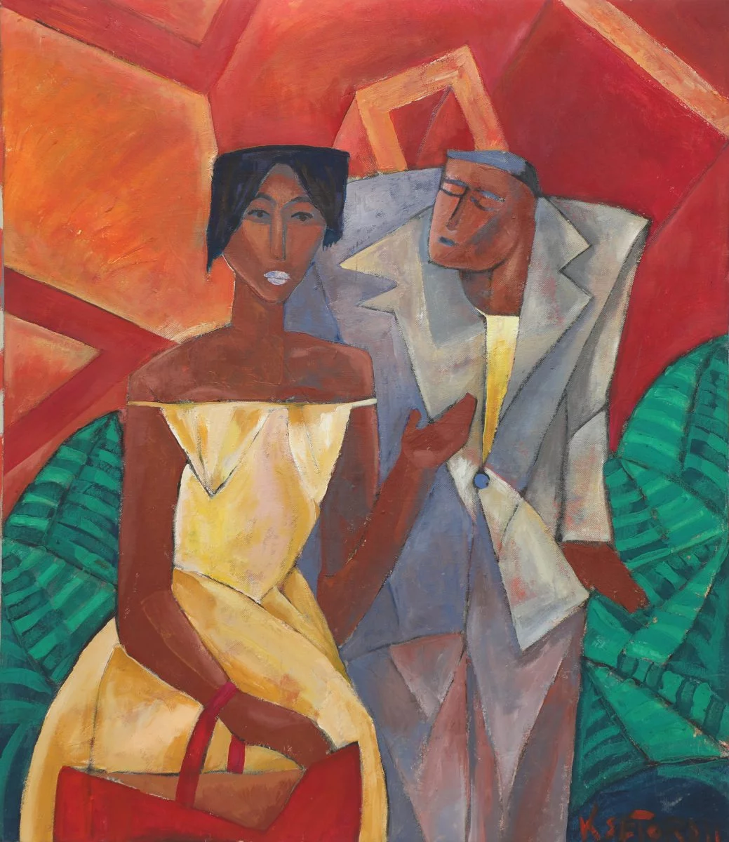 Kofi Setordji Shall We 2021 acrylique sur toile 110 x 95 cm