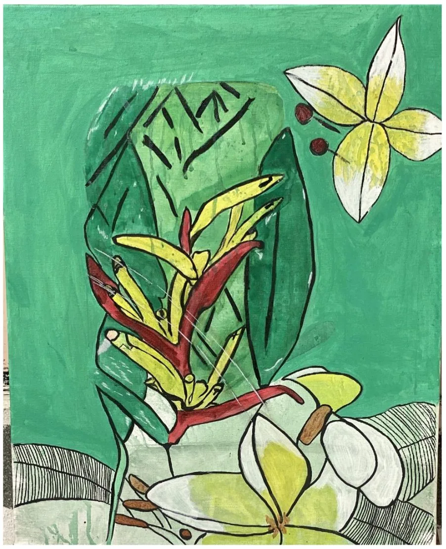 Garden PA 2025 peinture acrylique 55 x 45 cm