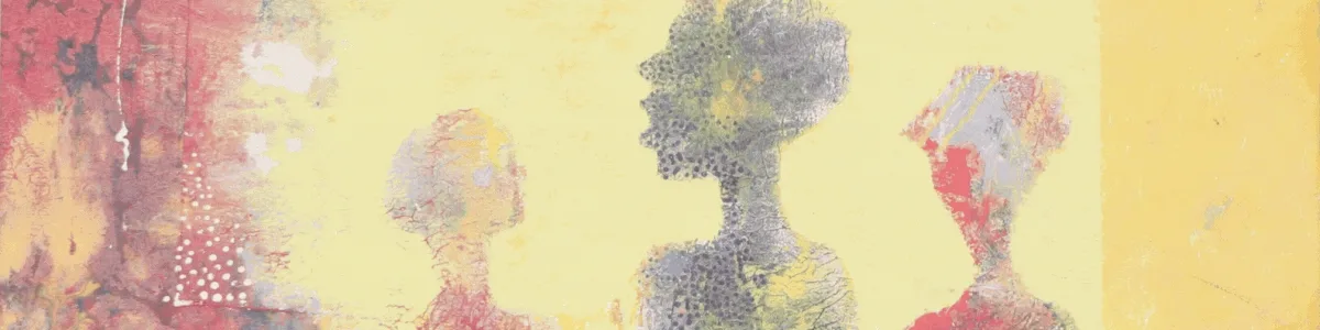 ABAC Africart : silhouettes peintes sur fond jaune